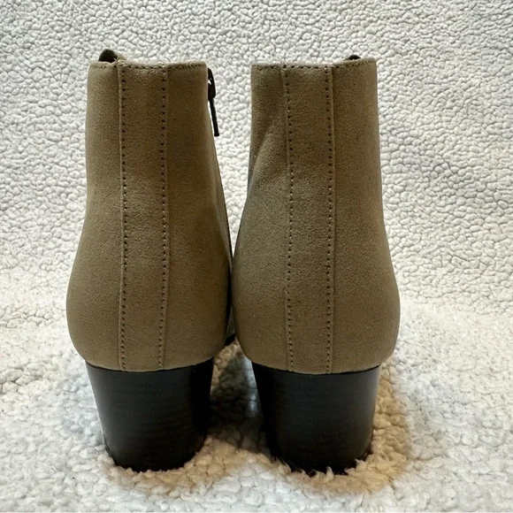 Old Navy Olive Faux-Suede Ankle Boots - Picture 3 of 15